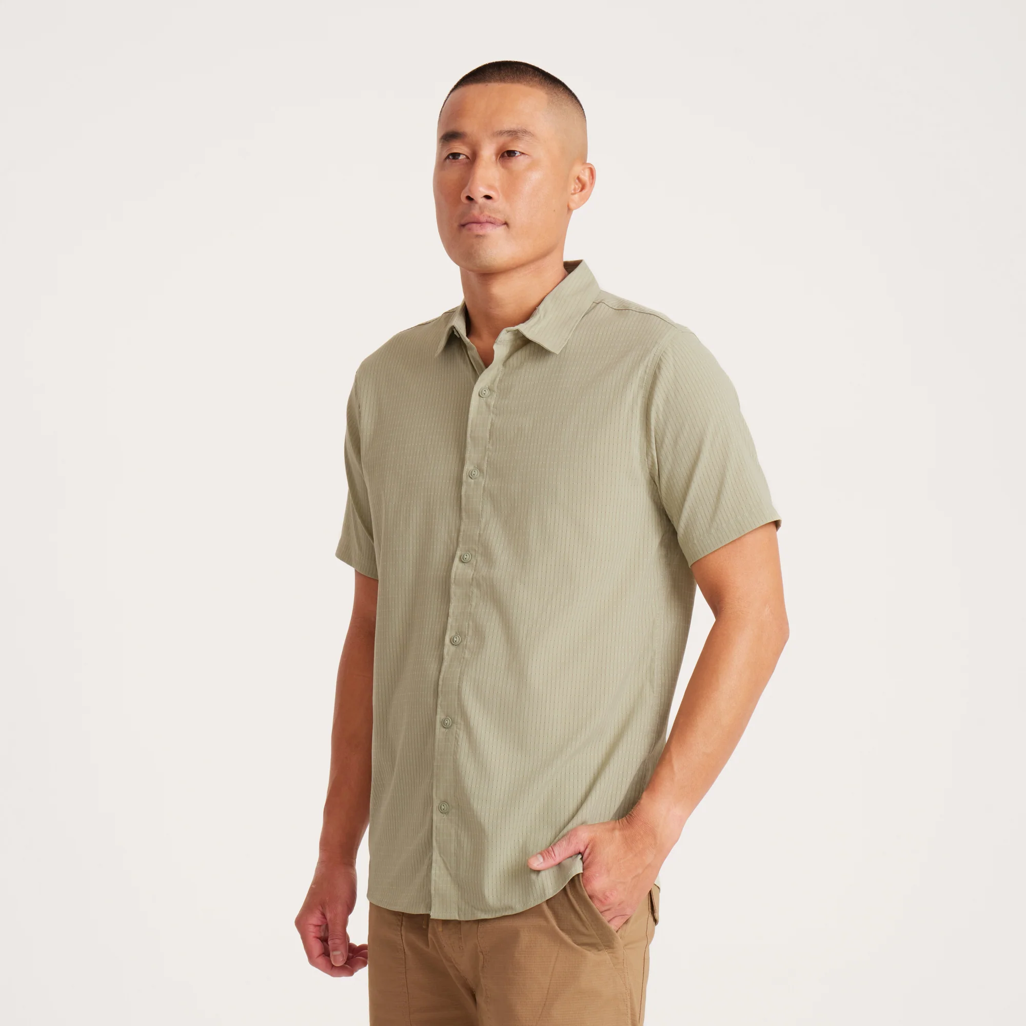 Bless Up Breathable Stretch Shirt - Sage - Image 4