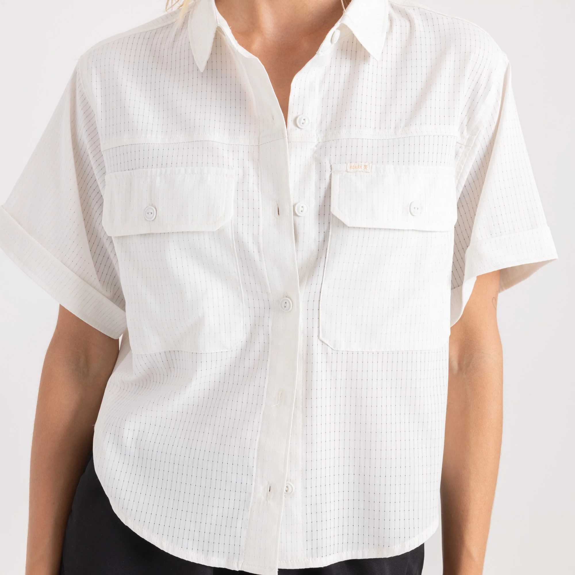 Bless Up Cropped Button Up Shirt - Mist - Image 5