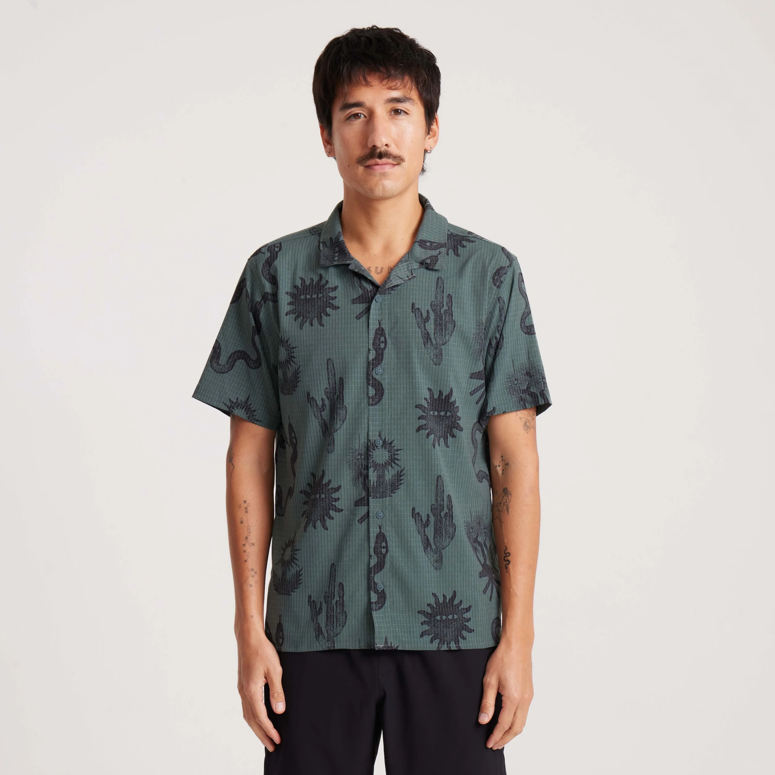 Bless Up Trail Button Up Shirt - Forest - Image 10