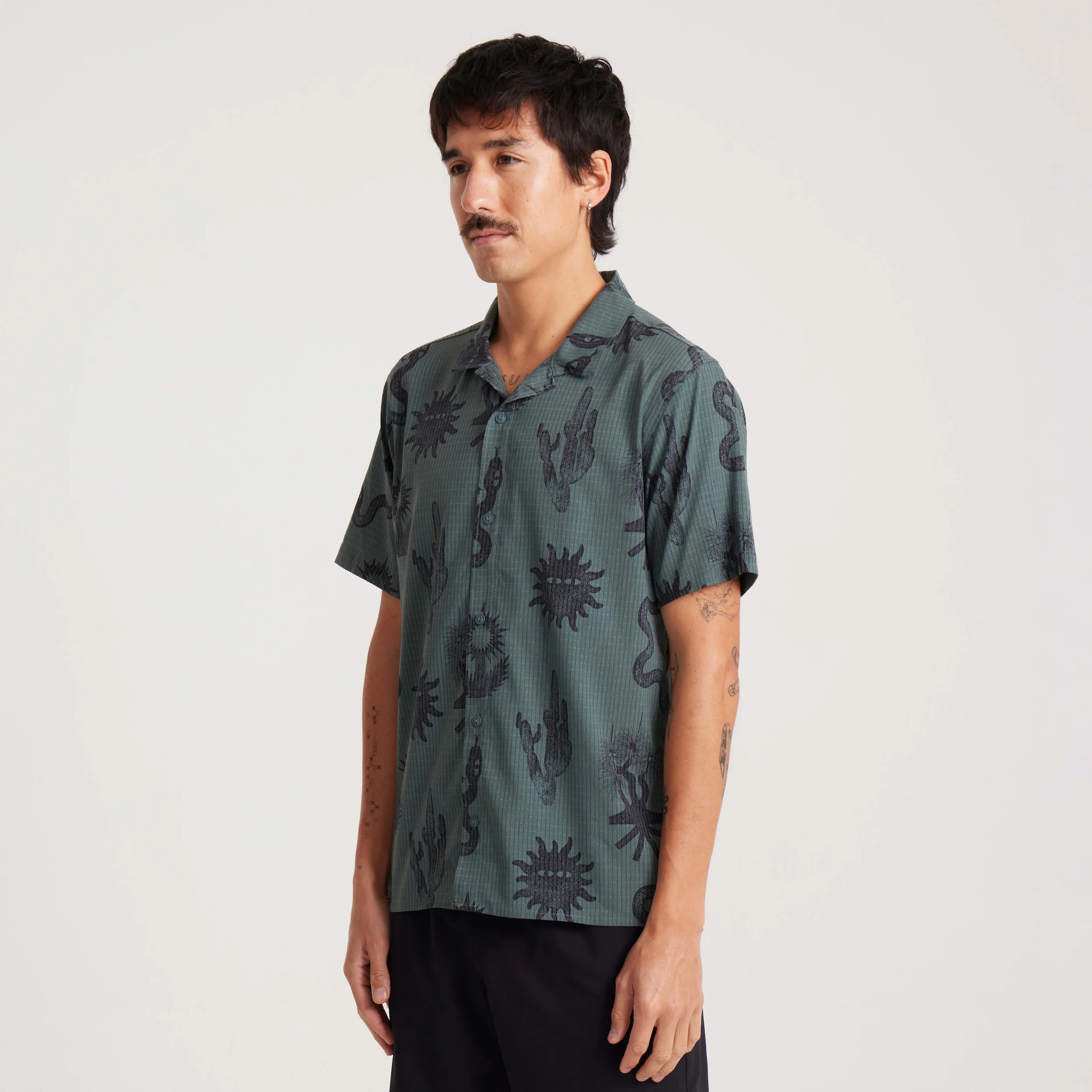 Bless Up Trail Button Up Shirt - Forest - Image 12