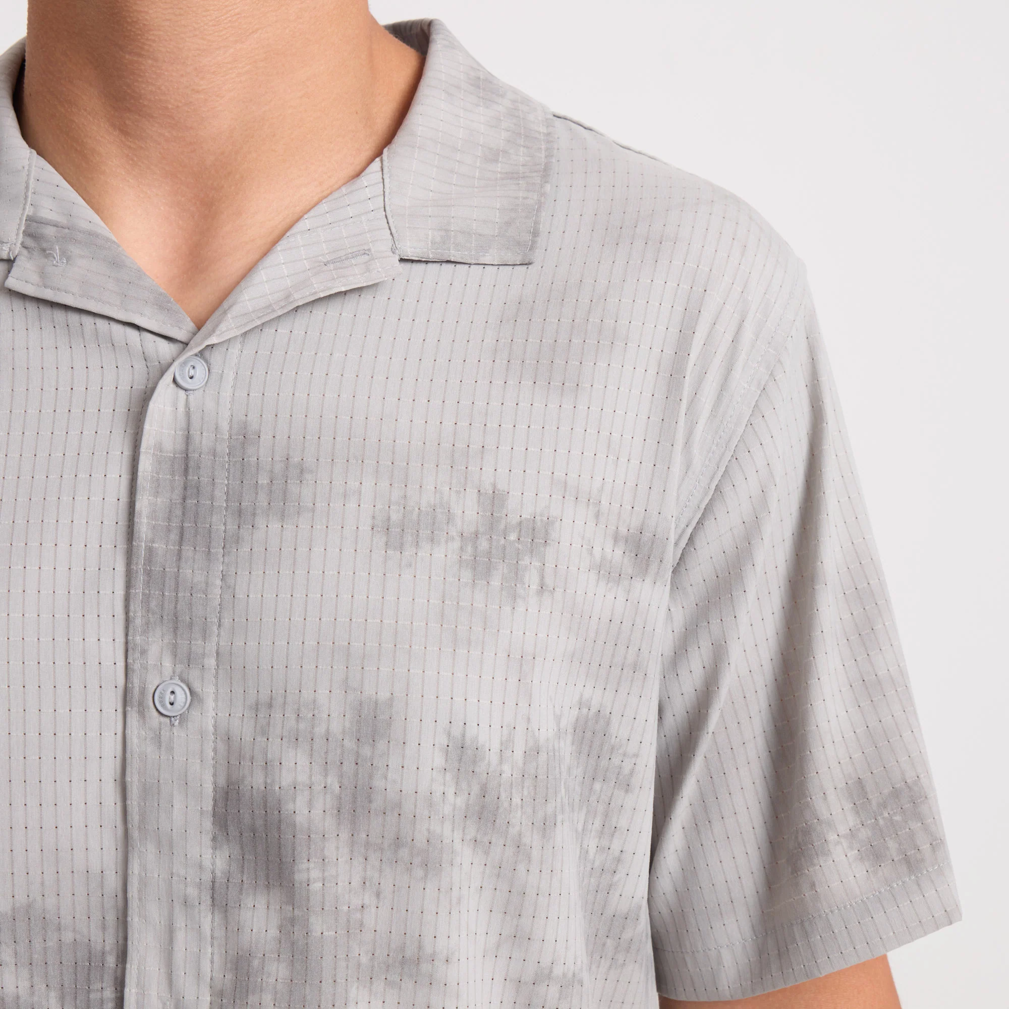 Bless Up Trail Button Up Shirt - Ghost Grey - Image 3