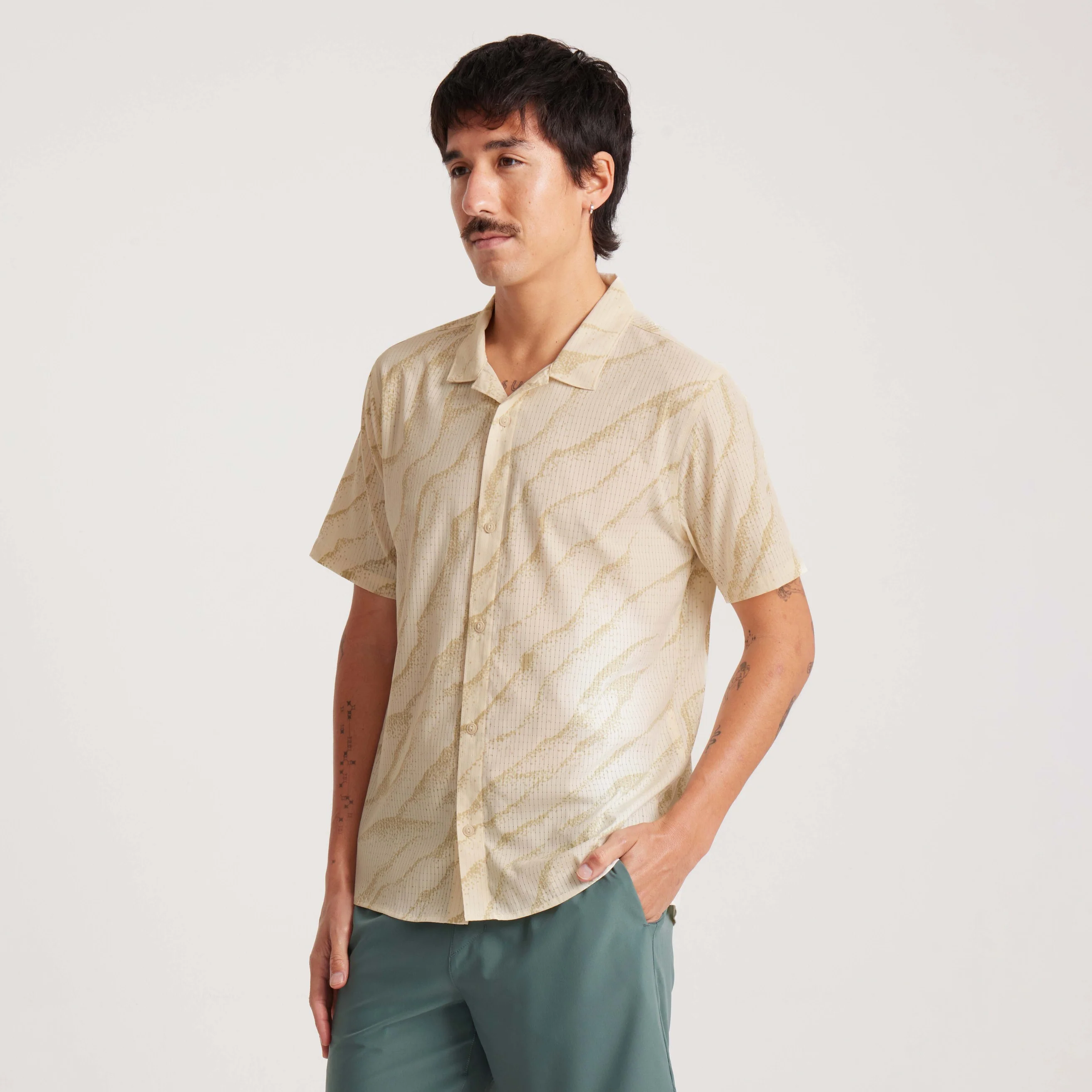 Bless Up Trail Button Up Shirt - Ivory - Image 5