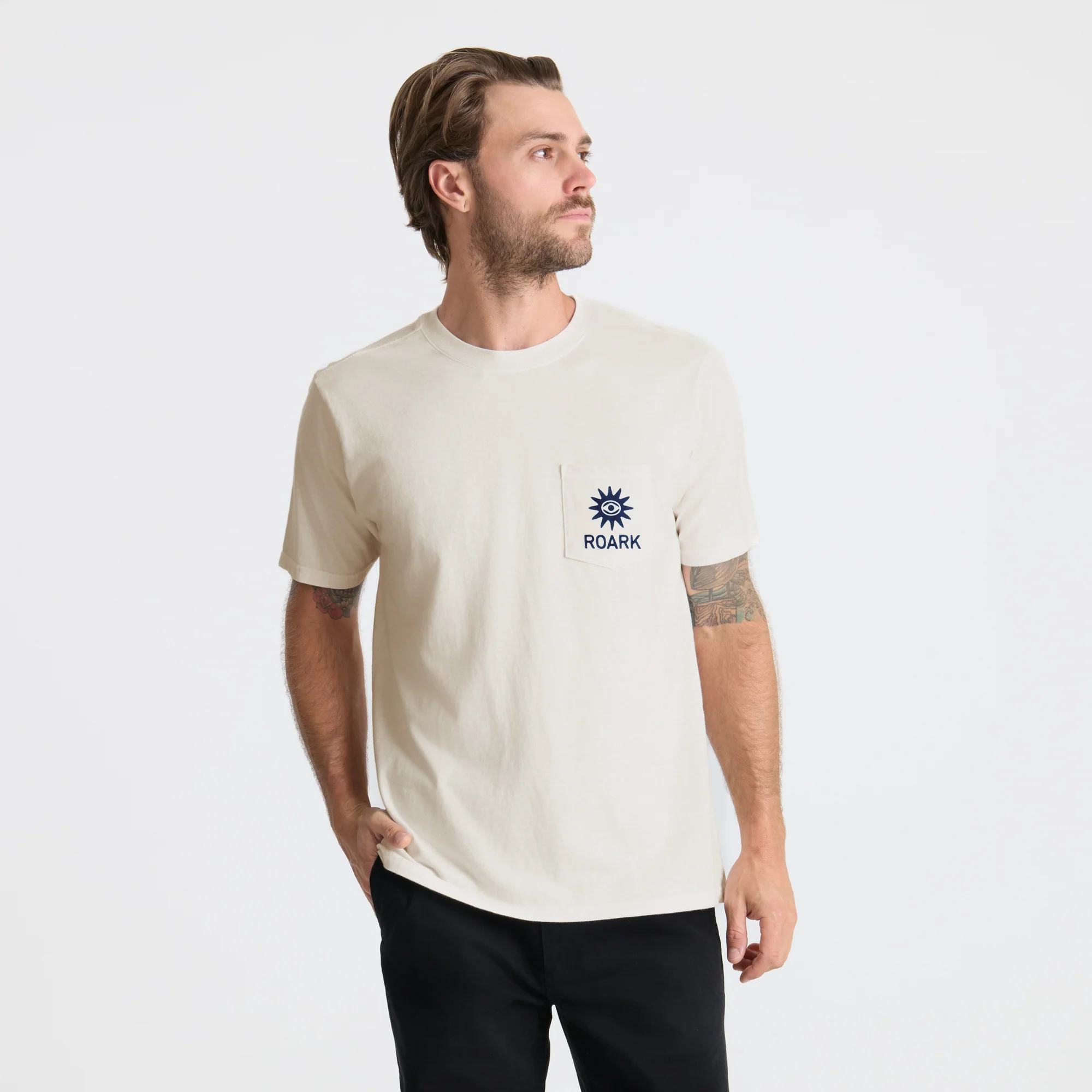 Guideworks Pocket Premium Tee - Off White - Image 3