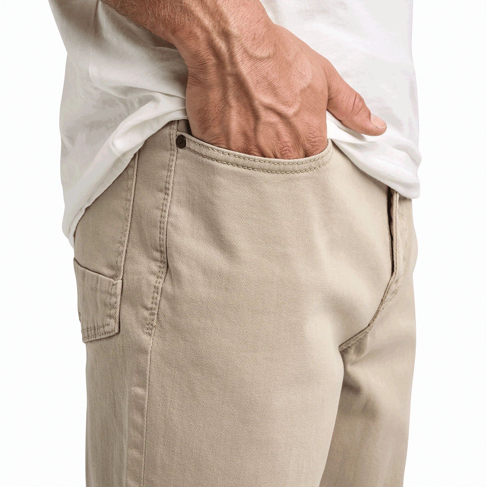 HWY 128 Straight Fit Broken Twill Jeans - Desert Khaki - Image 5