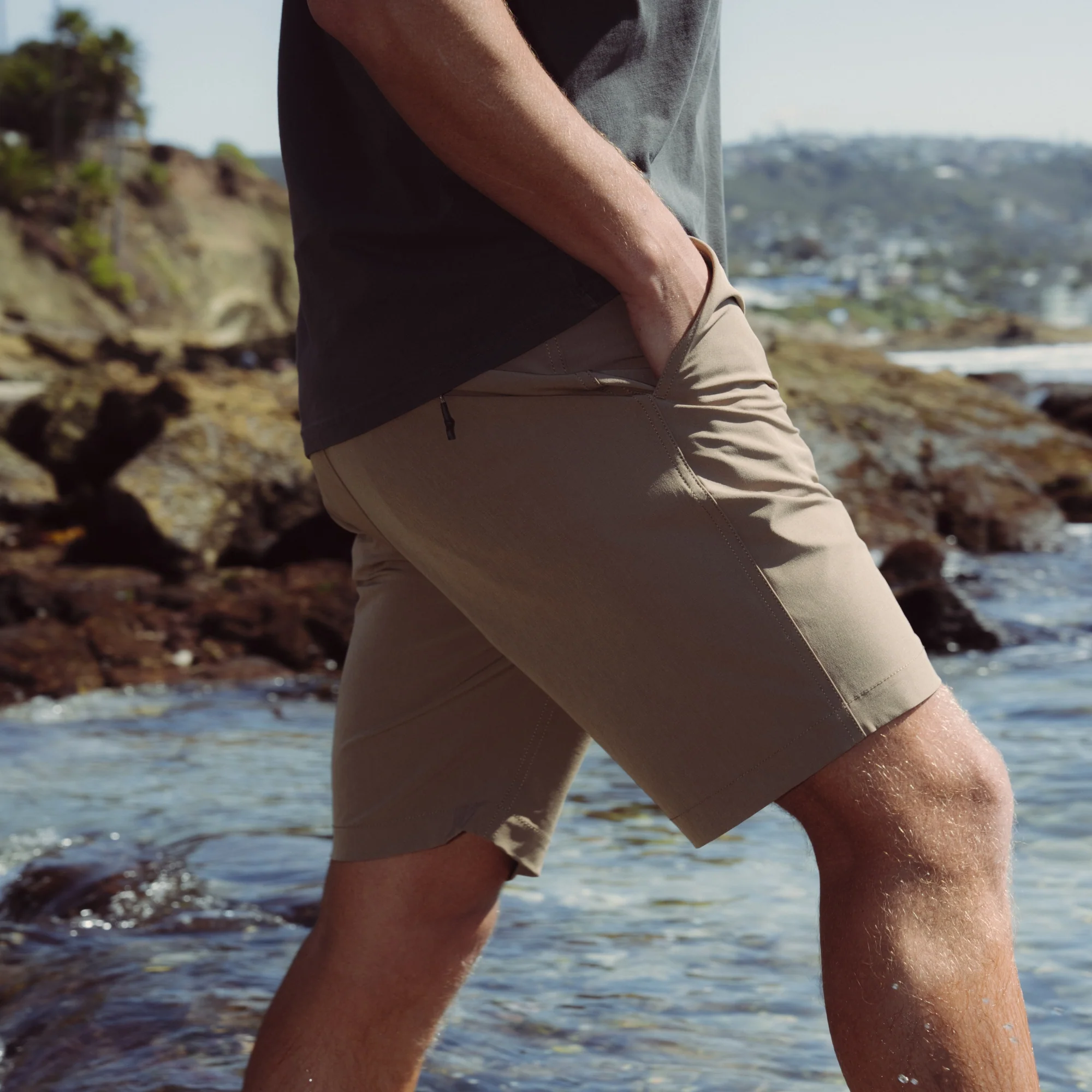 Hytide Hybrid 18.5" Shorts - Dark Khaki - Image 3