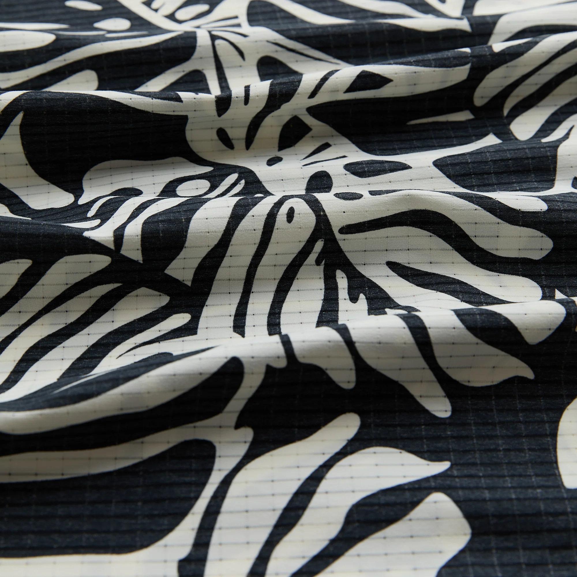 Bless Up Breathable Stretch Shirt - Black Monstera - Image 2