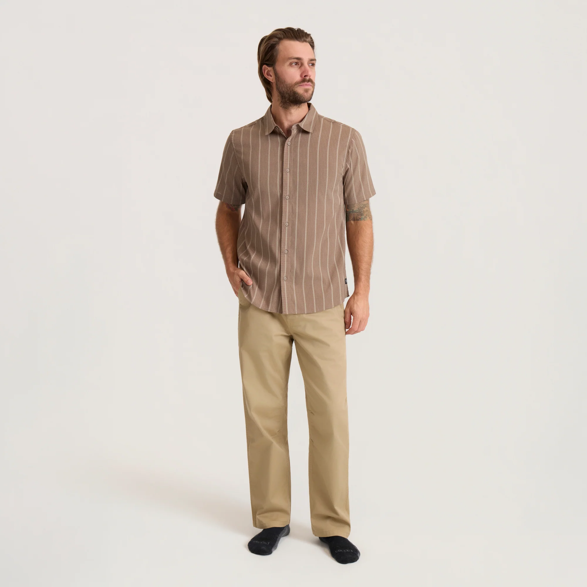 Bless Up Breathable Stretch Shirt - Mushroom - Image 5