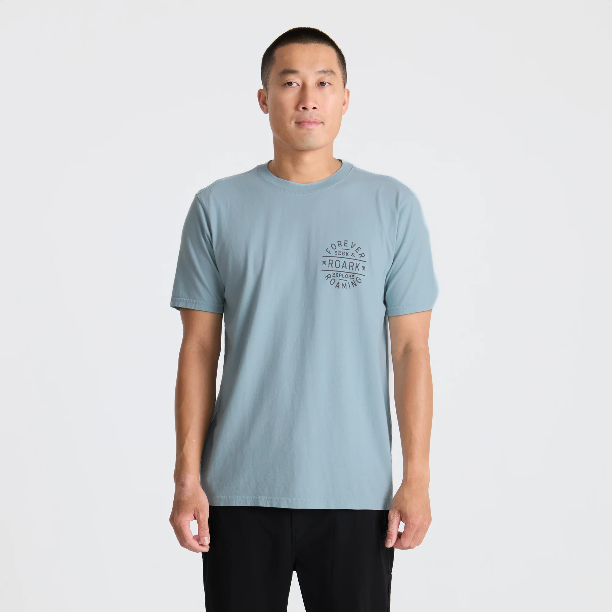 Stamp Premium Tee - Dusty Blue - Image 2