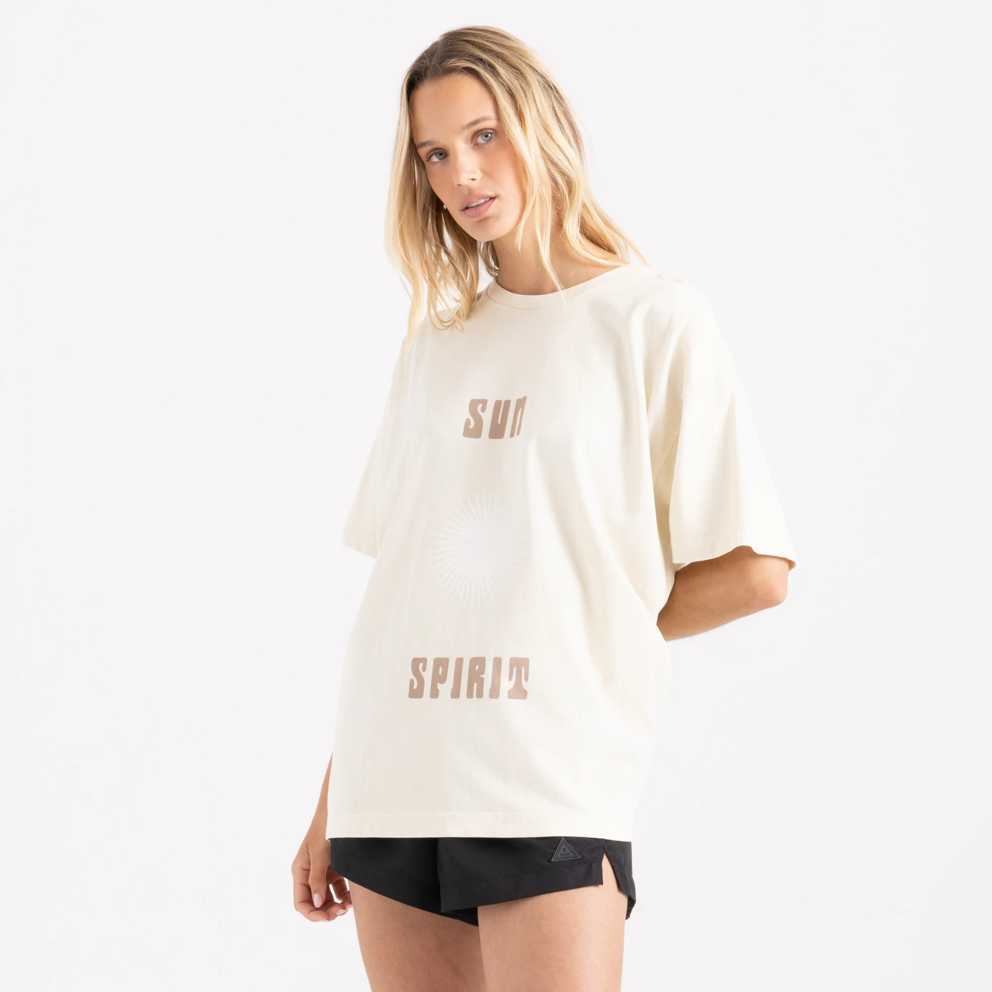 Sun Oversized Premium Tee - Bone - Image 2