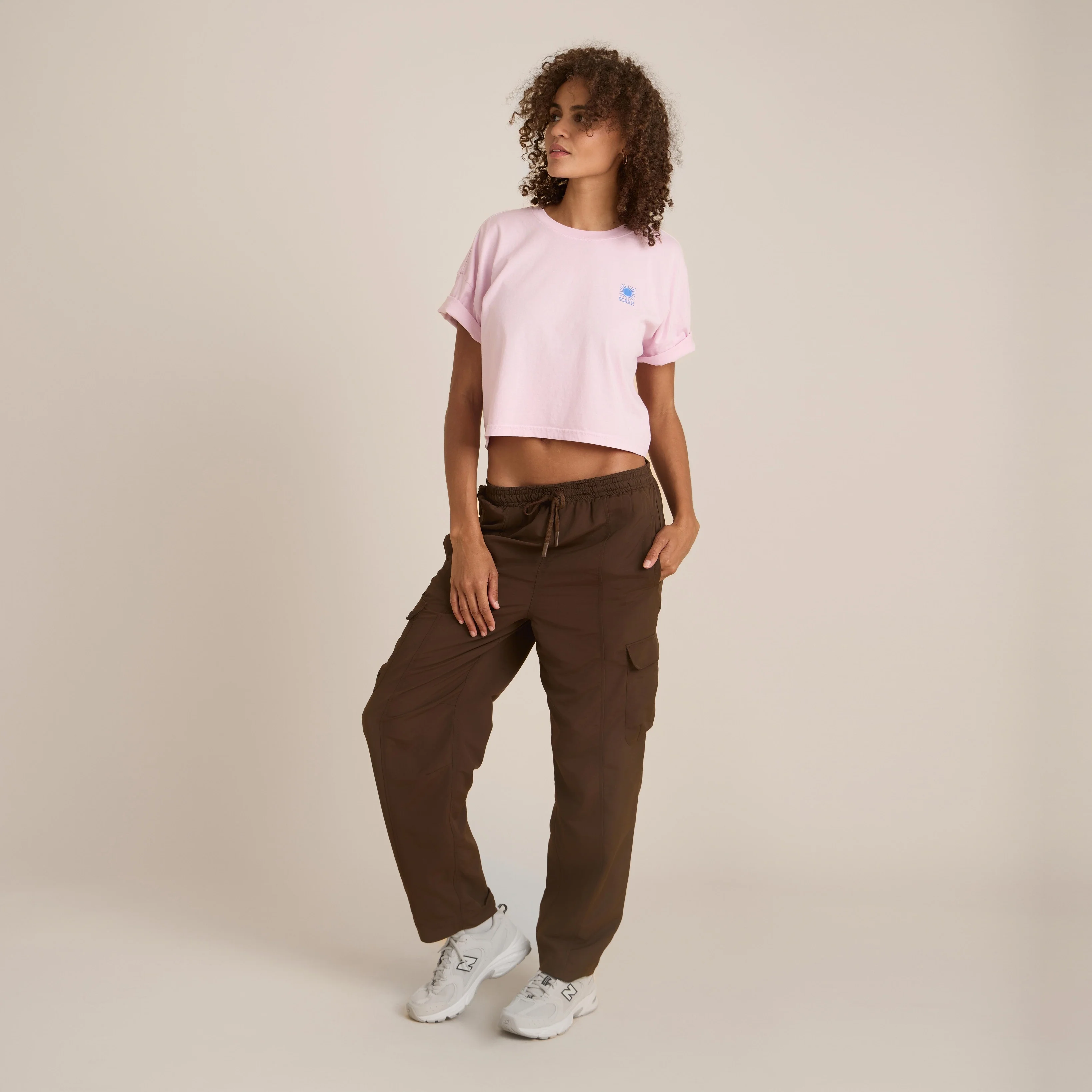 Sunburst Boxy Cropped Premium Tee - Dusty Orchid - Image 4